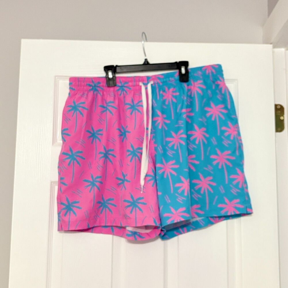 Chubbies Swim Trunks Mens XXL Pink Blue The Prince of Prints Lined 5.5'' Beach